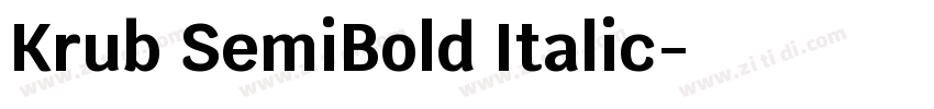 Krub SemiBold Italic字体转换